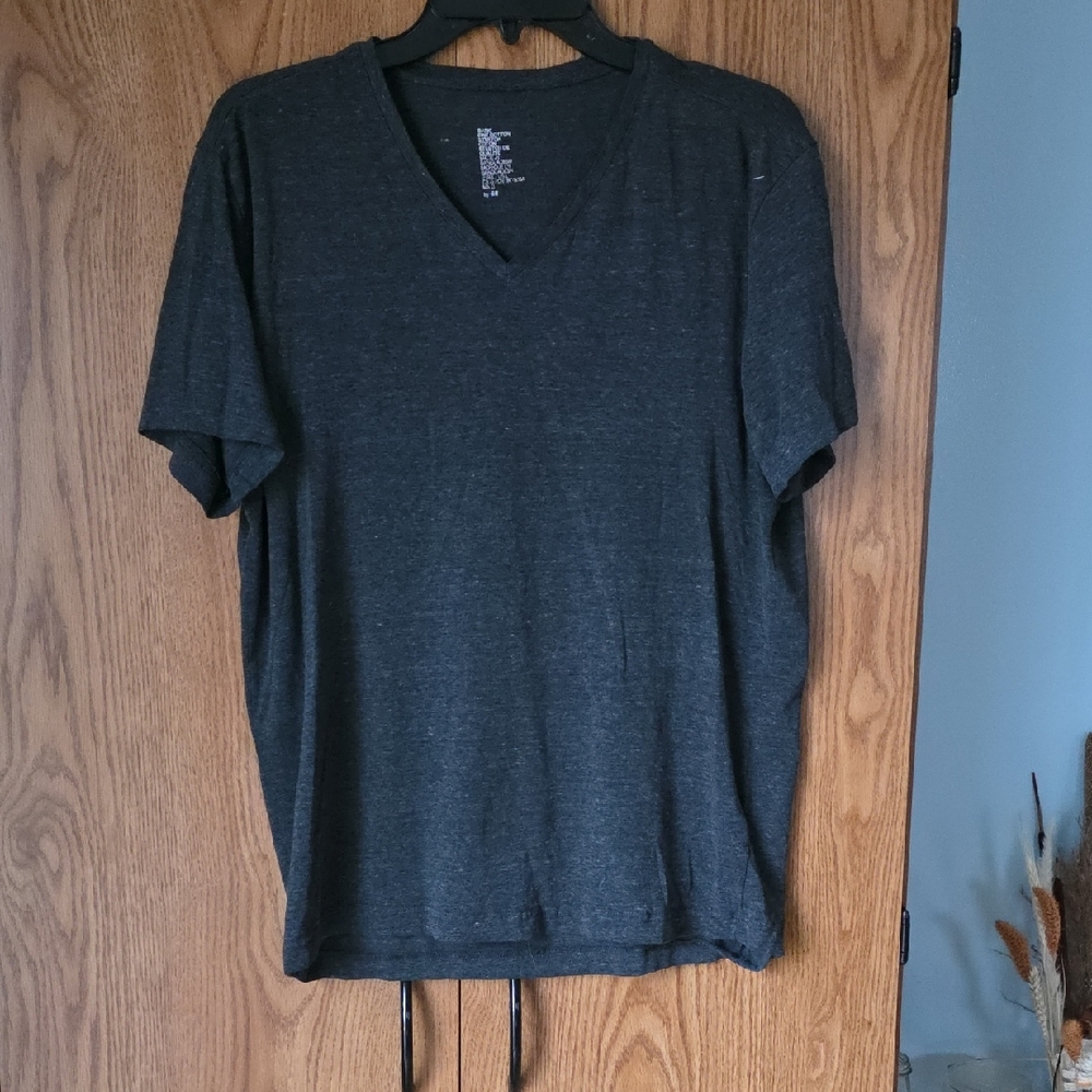 H&M Dark Gray V-Neck T-Shirt